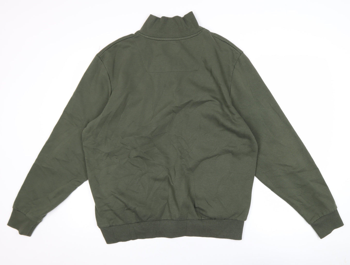 Threadbare Men's Green 1/4 Zip Mock Neck Sweatshirt Size L