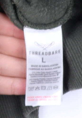 Threadbare Men's Green 1/4 Zip Mock Neck Sweatshirt Size L