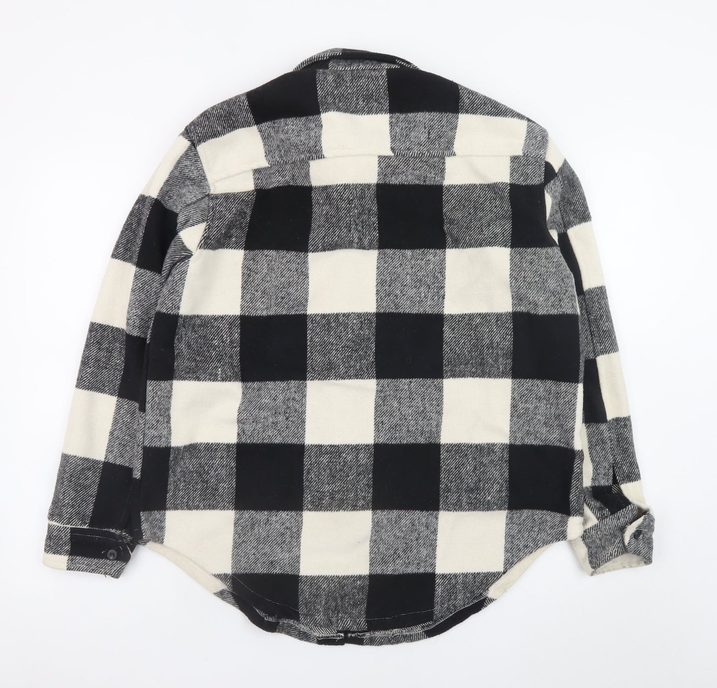 Brave Soul Men's Black Check Flannel Jacket M Casual Button Shirt