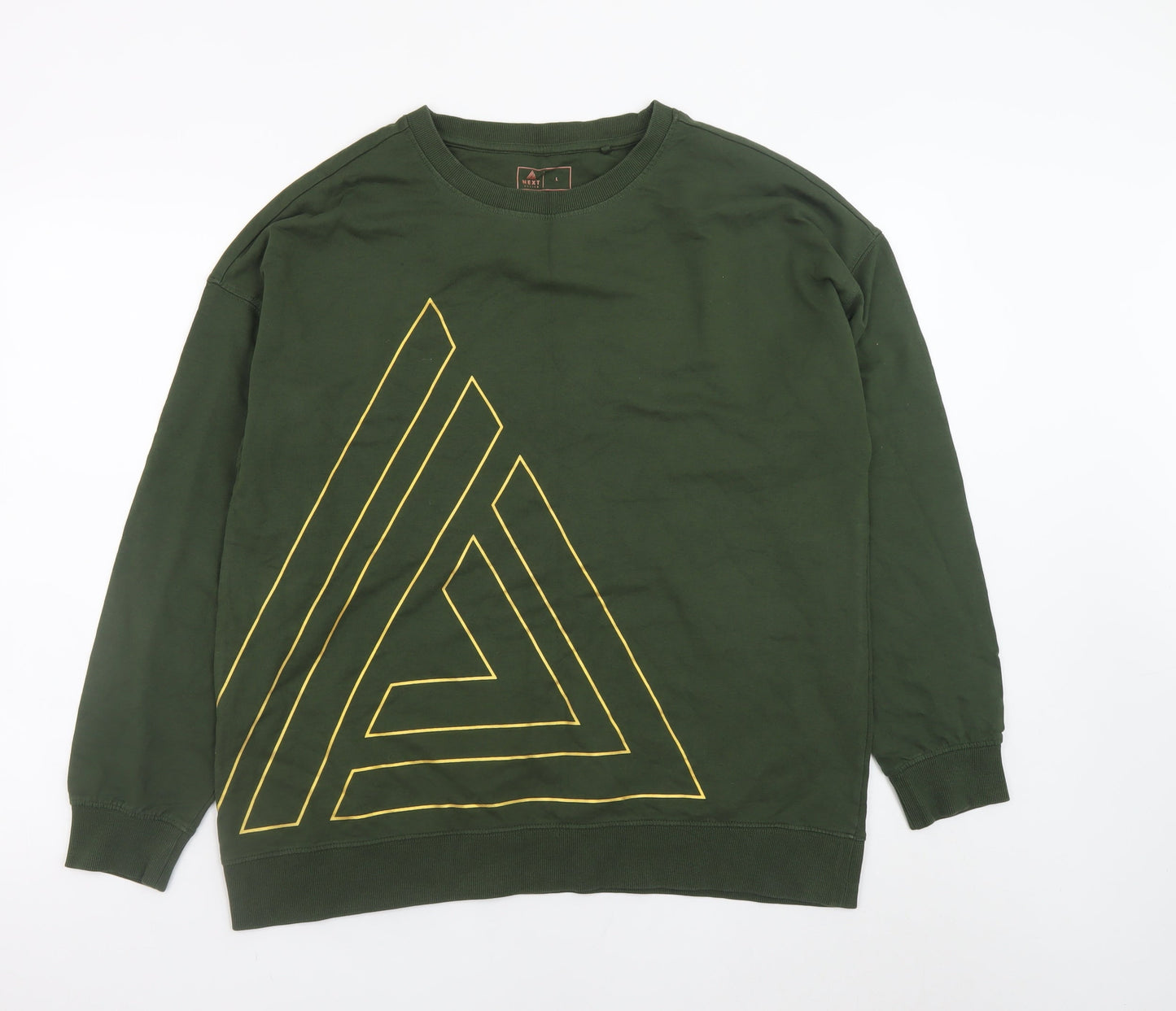 Next Men’s Green Graphic Print Cotton Sweatshirt Size L