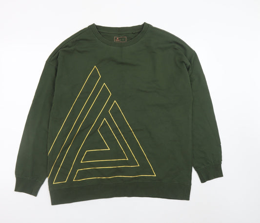 Next Men’s Green Graphic Print Cotton Sweatshirt Size L