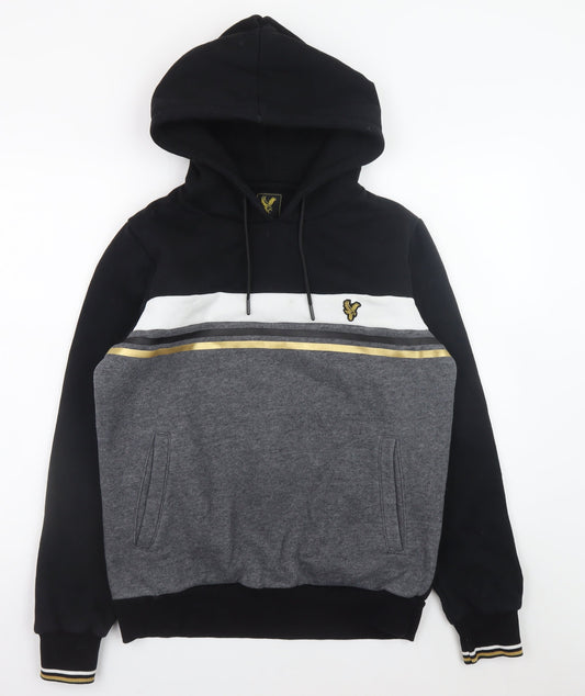 Crystal Palace Men’s Black Grey Gold Pullover Hoodie S Football Style