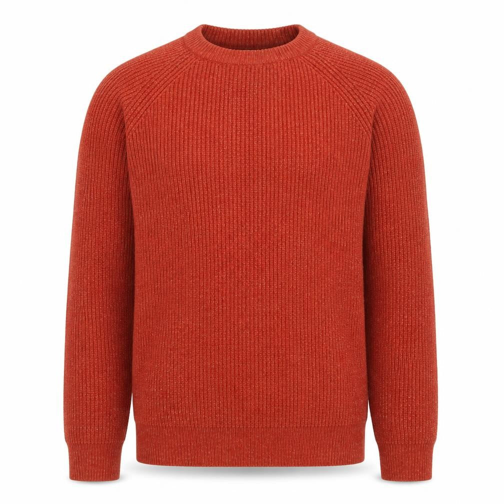 Marks & Spencer Men's Red Ribbed Knit Pullover Jumper Size M