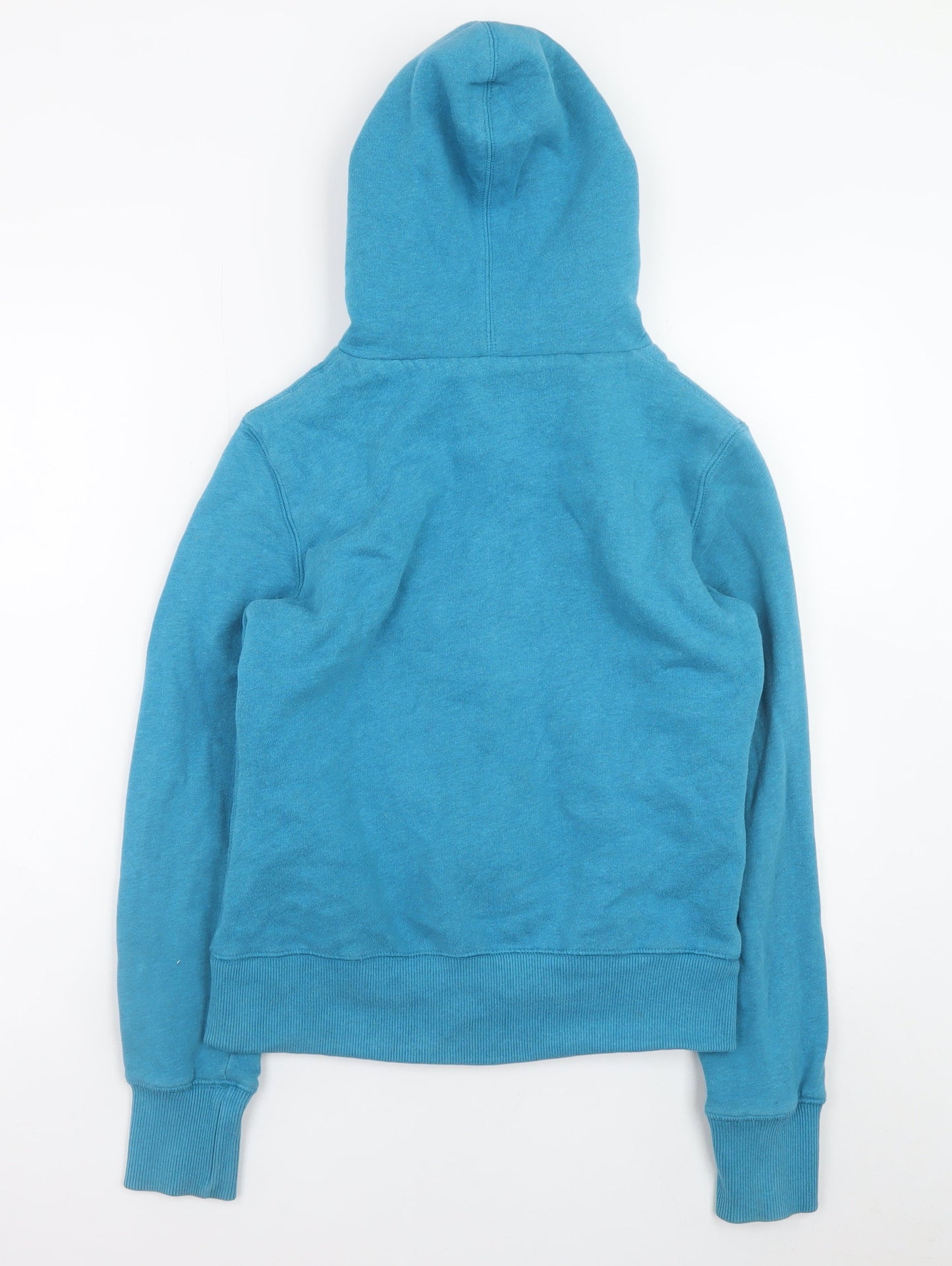 H&M L.O.G.G Women Blue Full Zip Hoodie M Fleece Lined Cotton Casual