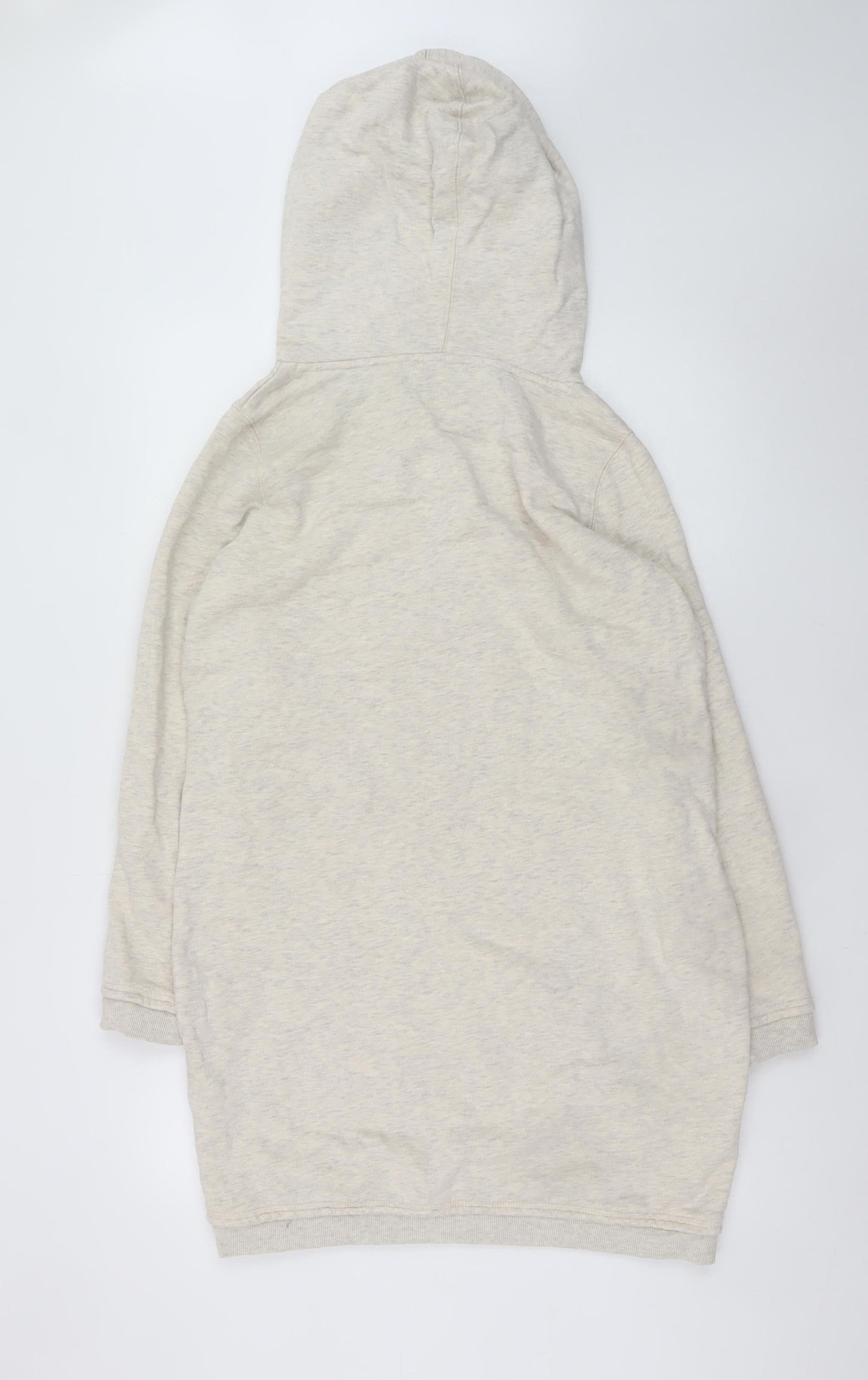 EDC Women Beige XL Hooded Sweatshirt Dress Long Sleeve Casual Jersey