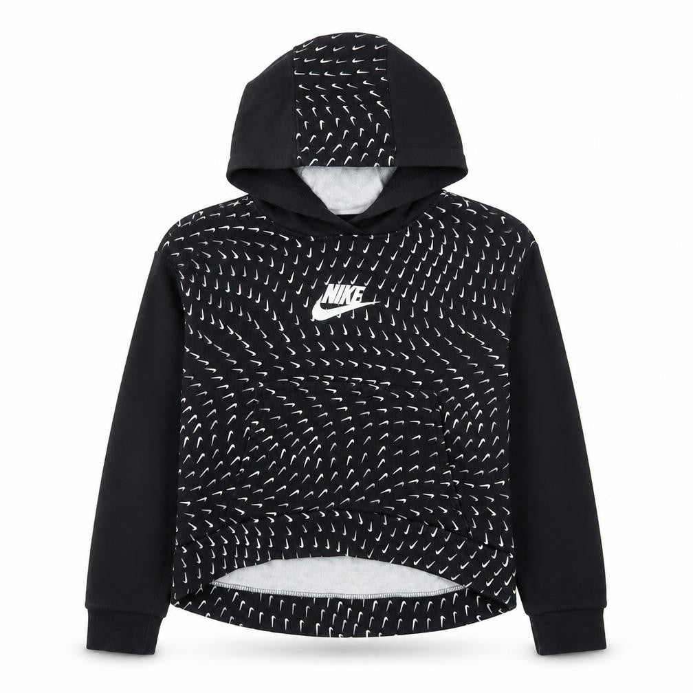 Nike Boys Black Pullover Hoodie L 146cm Graphic Print Sportswear