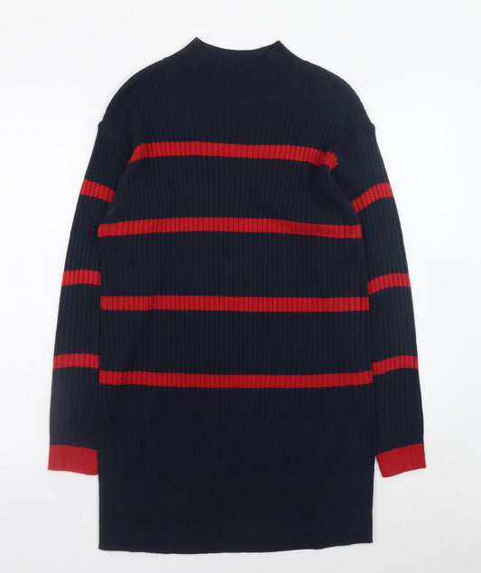 Marks and Spencer Women’s Blue Red Striped Jumper Dress Size S