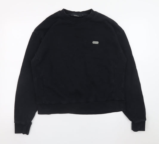 Trapstar Men's Black Crew Neck Sweatshirt Size M Logo Cotton Blend