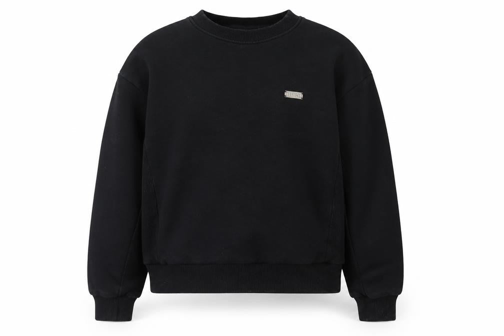 Trapstar Men's Black Crew Neck Sweatshirt Size M Logo Cotton Blend