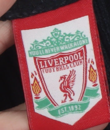 Brand and care label for Liverpool FC Men's Blue XL Roll Neck Pullover Cotton Jumper