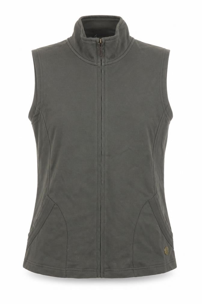 Dash Womens Green Cotton Blend Zip Waistcoat Size 10