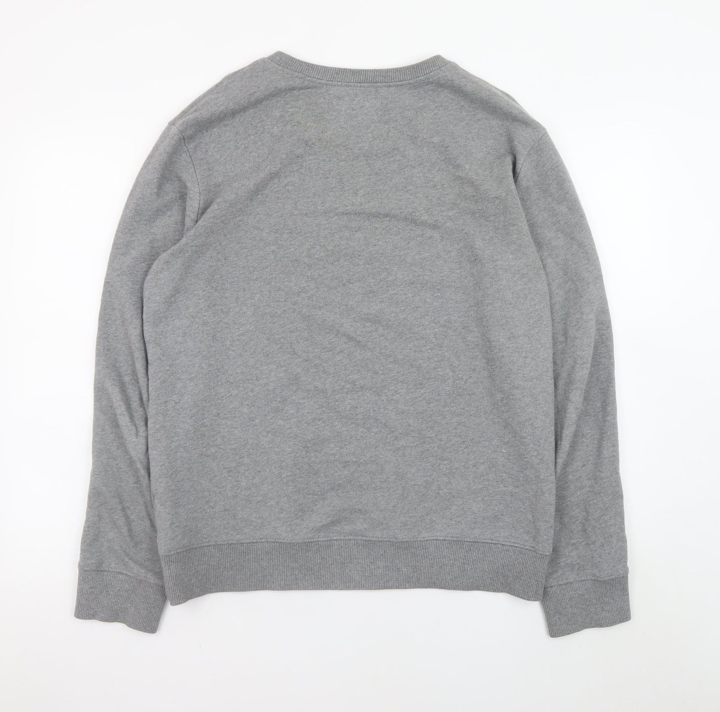 Calvin Klein Jeans Men's Grey Crew Neck Logo Sweatshirt L