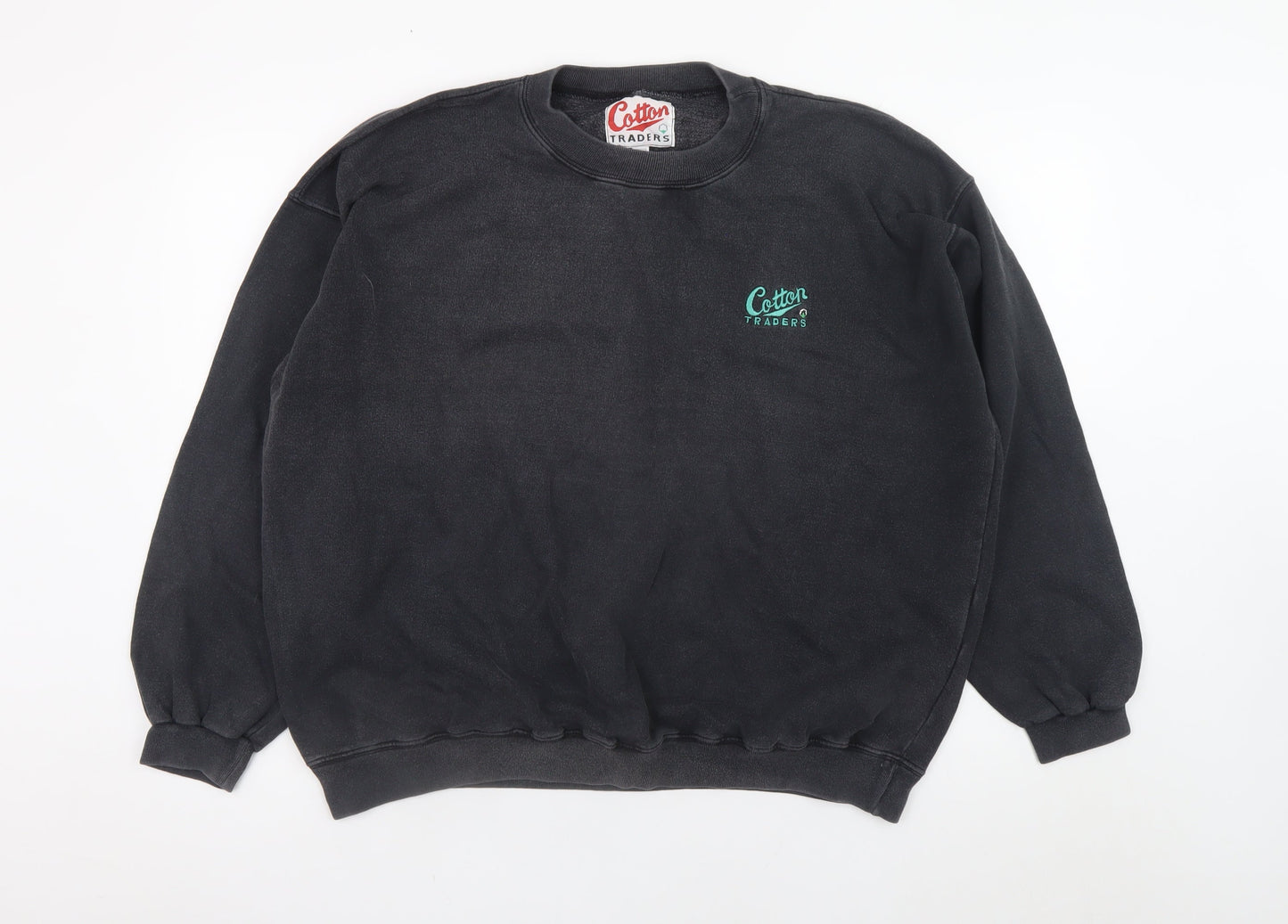 Cotton Traders Men's Black XL Crew Neck Pullover Sweatshirt