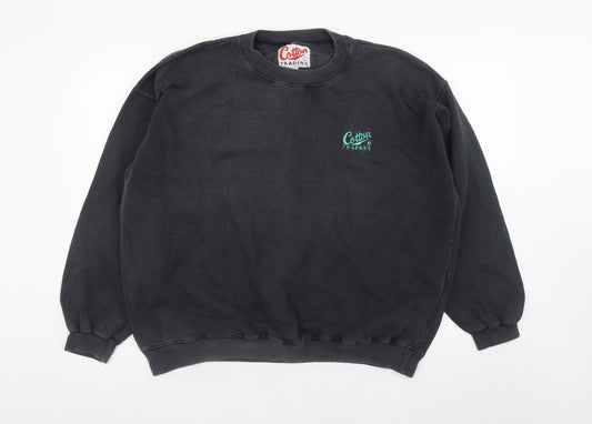 Cotton Traders Men's Black XL Crew Neck Pullover Sweatshirt