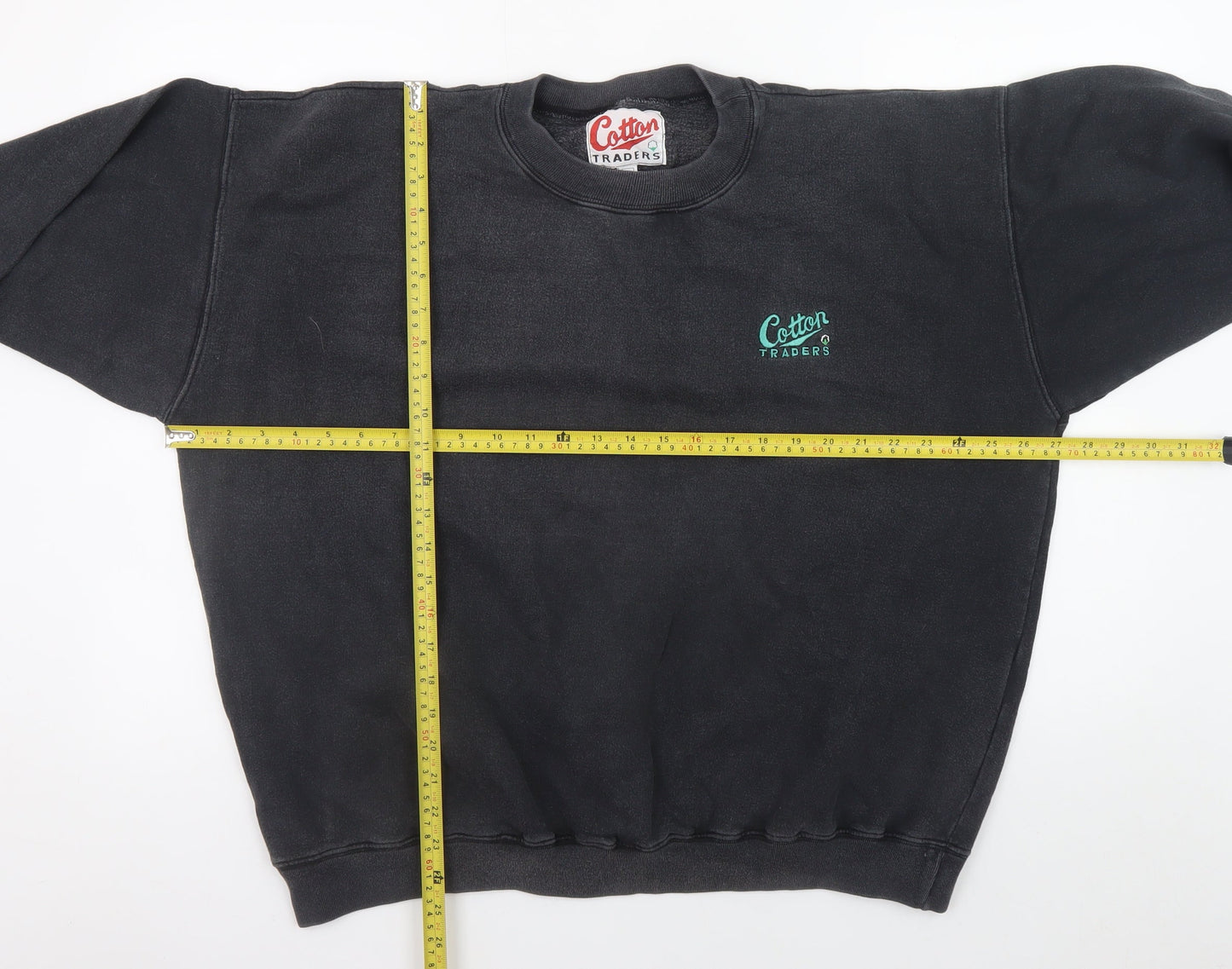 Cotton Traders Men's Black XL Crew Neck Pullover Sweatshirt