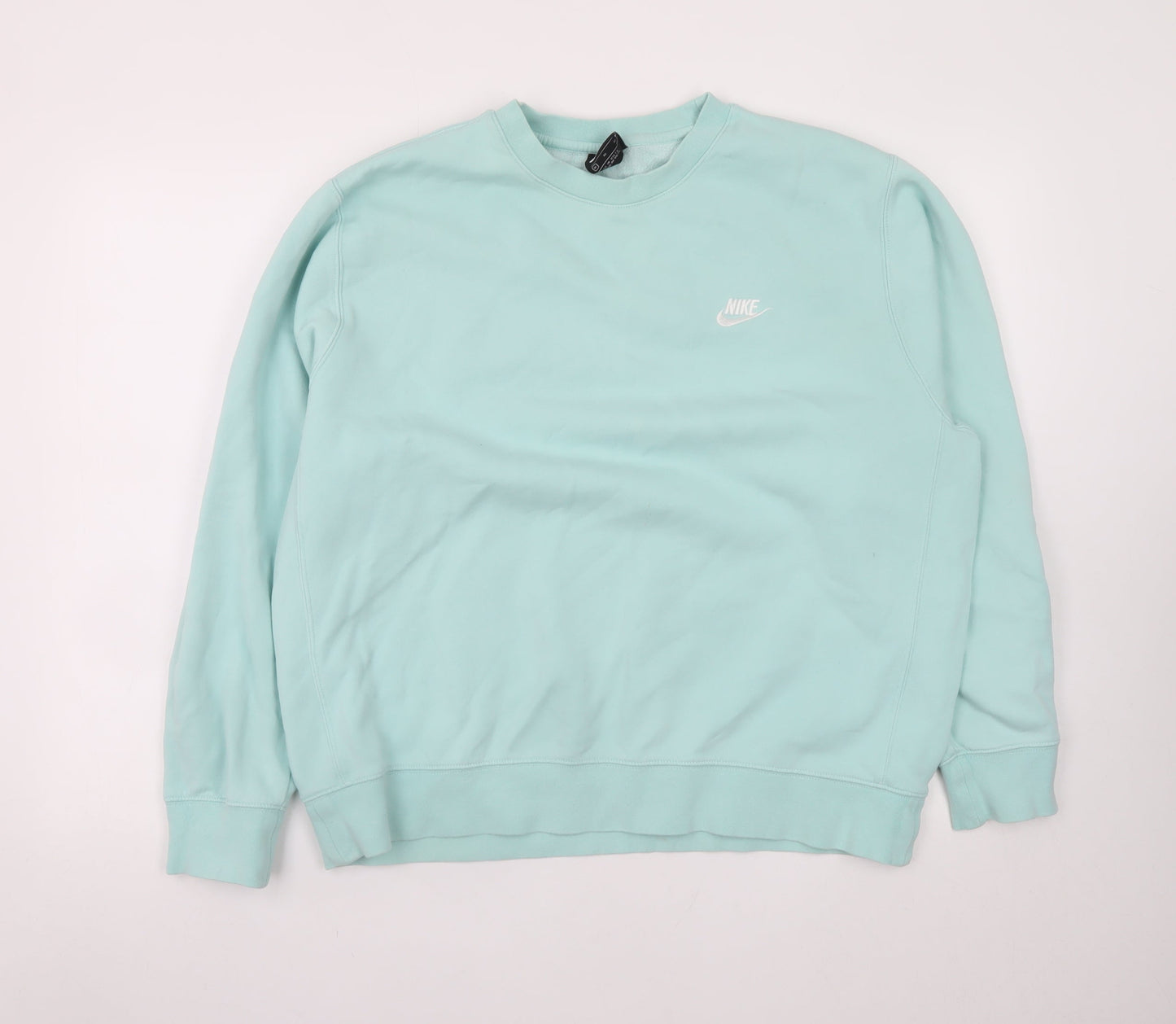 Nike Women Mint Green Crew Neck Pullover Sweatshirt Size M