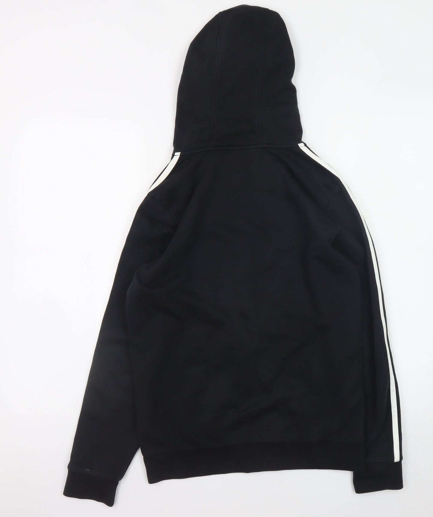 Adidas Boys Black Full Zip Hoodie 13-14 Years Fleece Sportswear