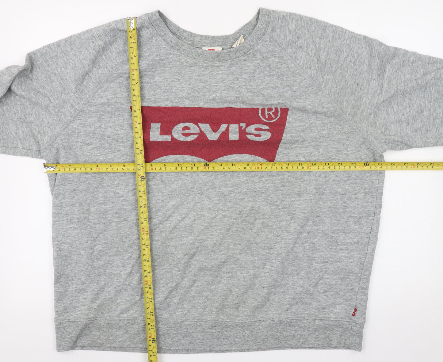 Levi's Men's Grey 3XL Graphic Logo Pullover Sweatshirt