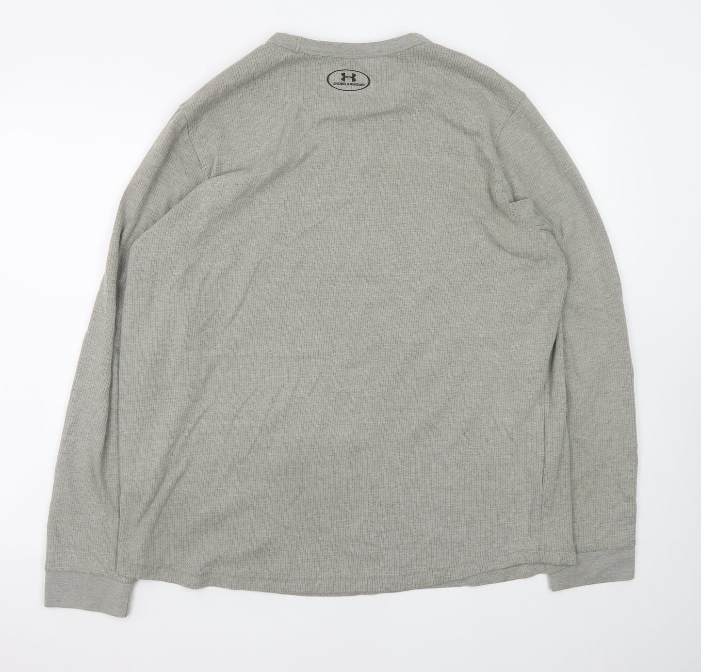 Under Armour Men's Grey XL ColdGear Waffle Knit Pullover Jumper