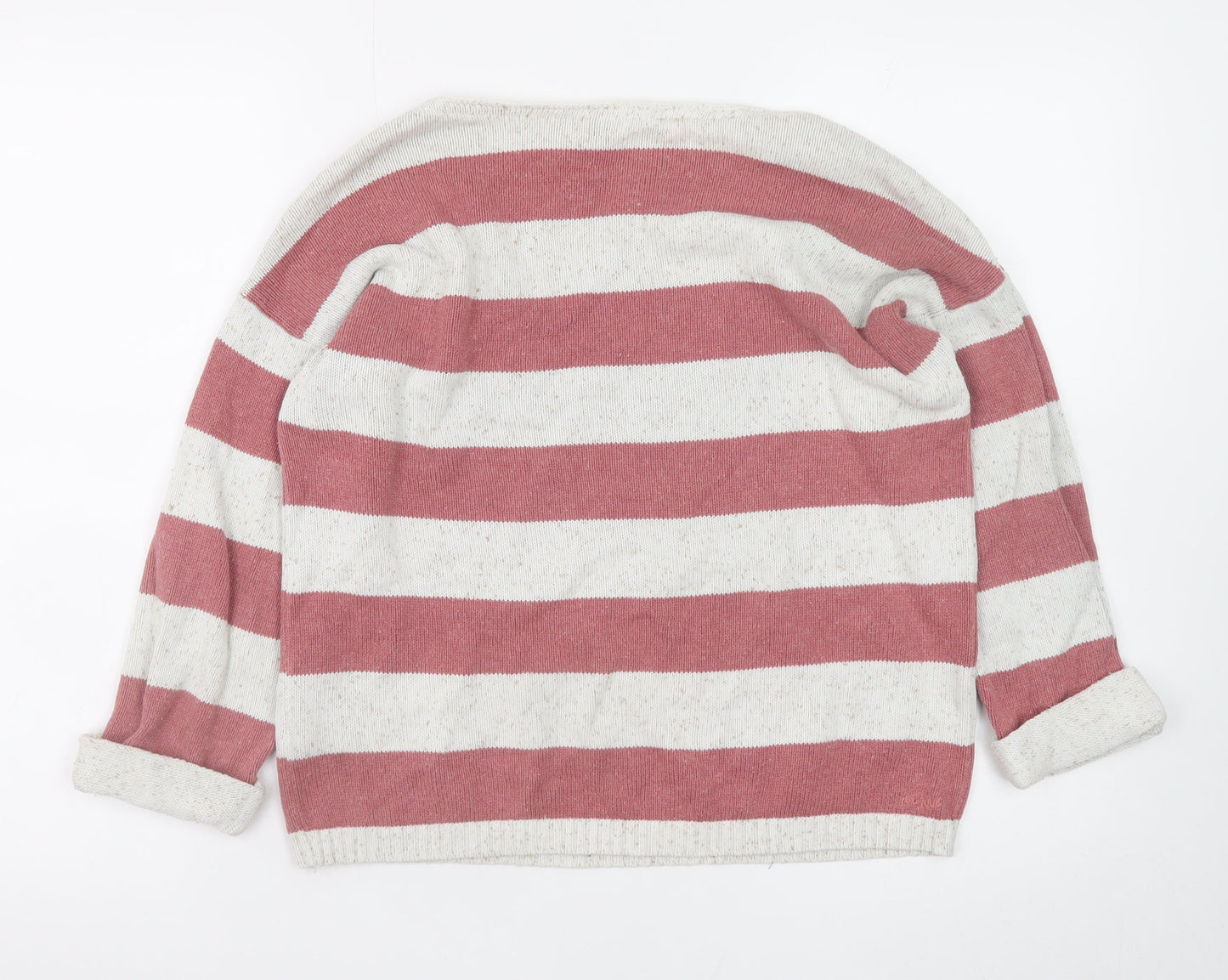 Fat Face Womens Multicoloured Stripe Cotton Wool Jumper Size 10