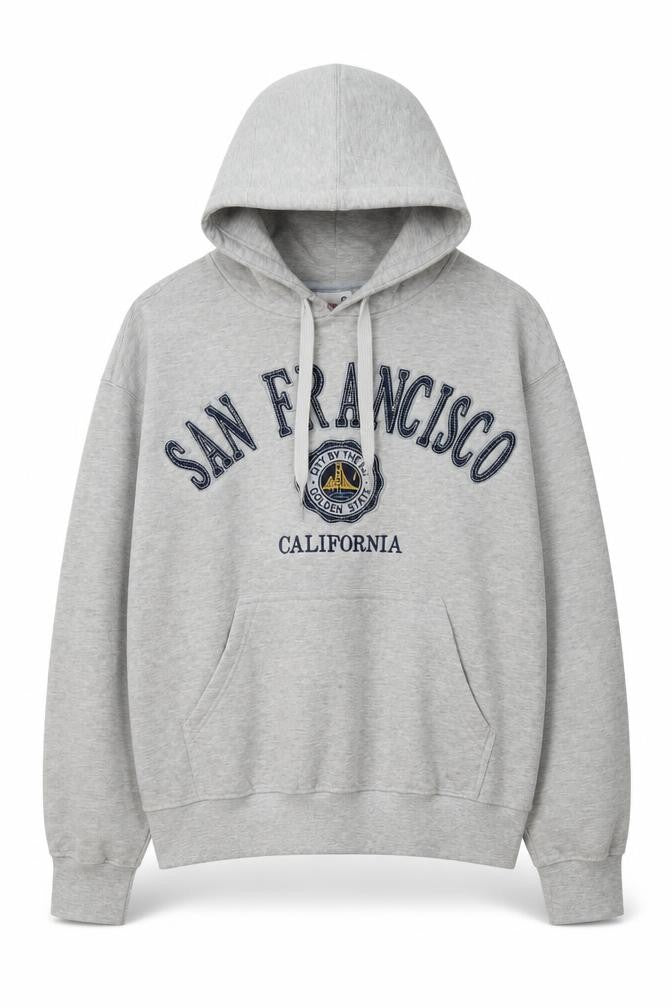 Dimco Apparel Men's Grey Pullover Hoodie M San Francisco Embroidered