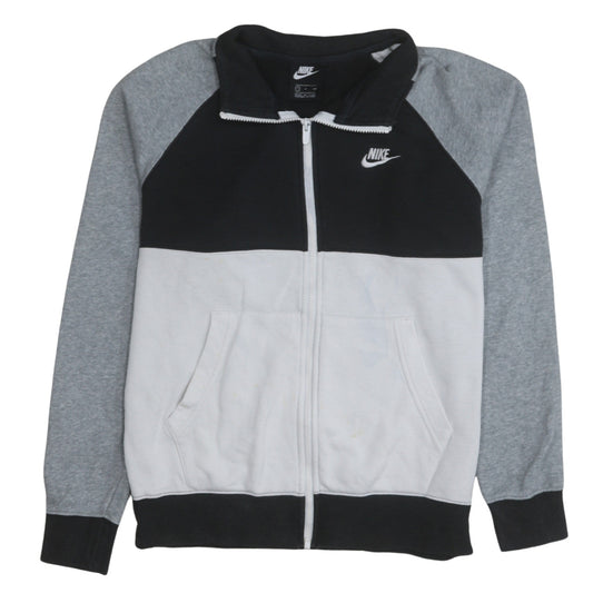 Nike Men's Black Grey White 2XL Colourblock Track Jacket