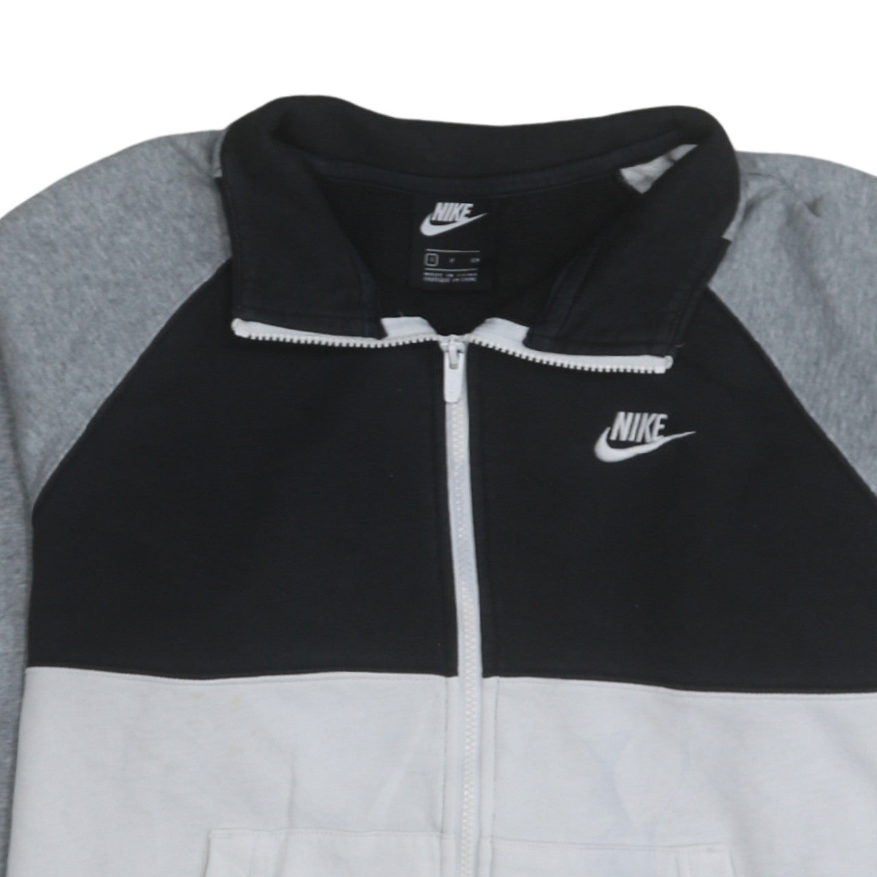 Nike Men's Black Grey White 2XL Colourblock Track Jacket