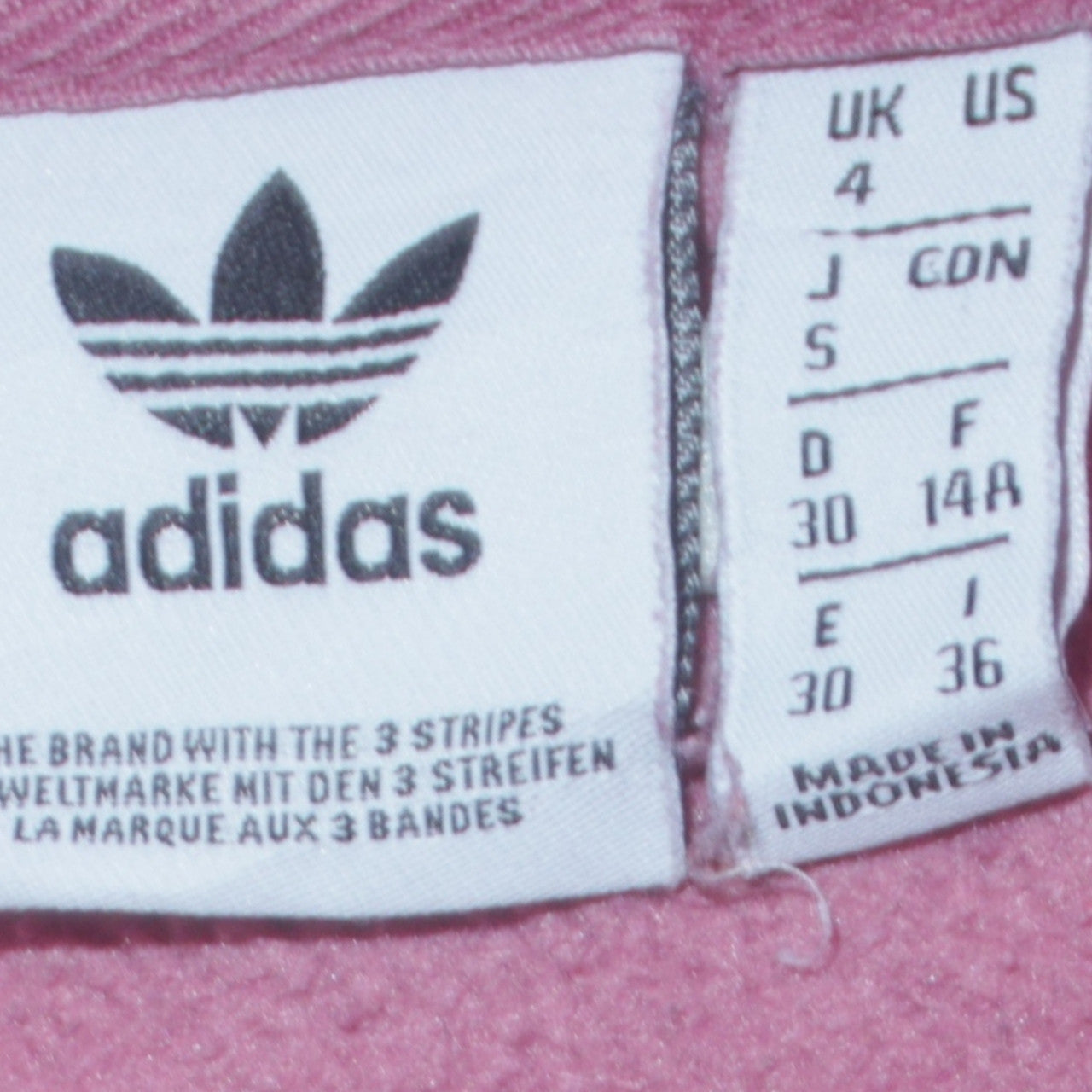 Adidas Womens Pink Pullover Hoodie Size 4 Cotton Blend Casual