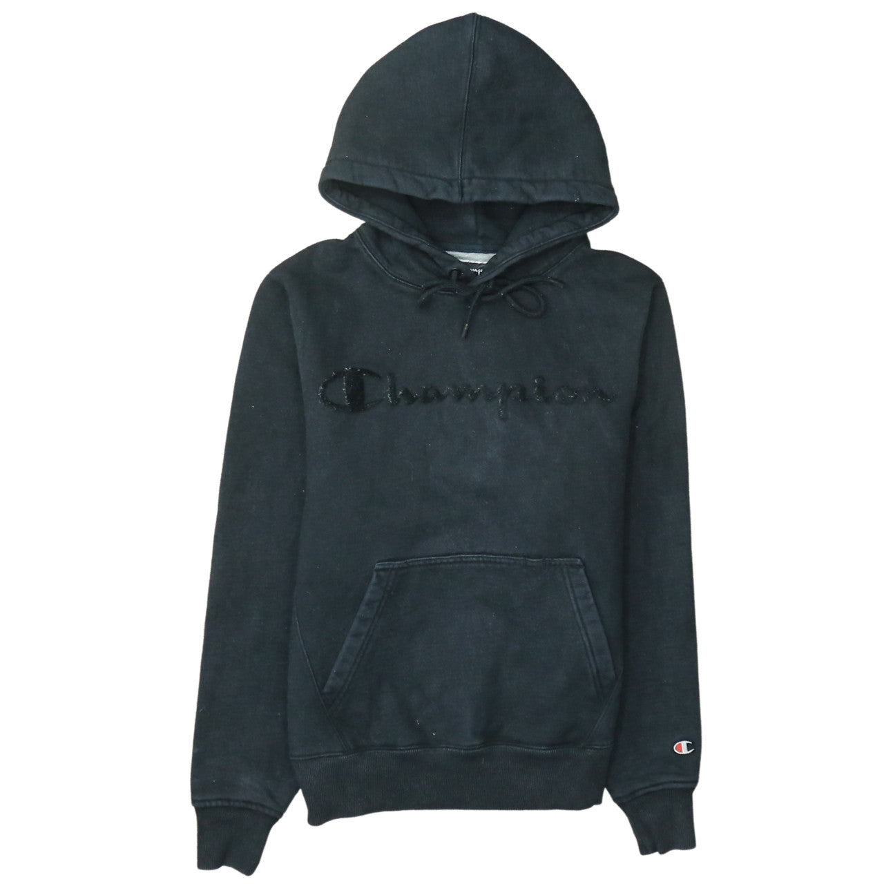 Champion Women Black Small Pullover Hoodie Sweatshirt with Logo