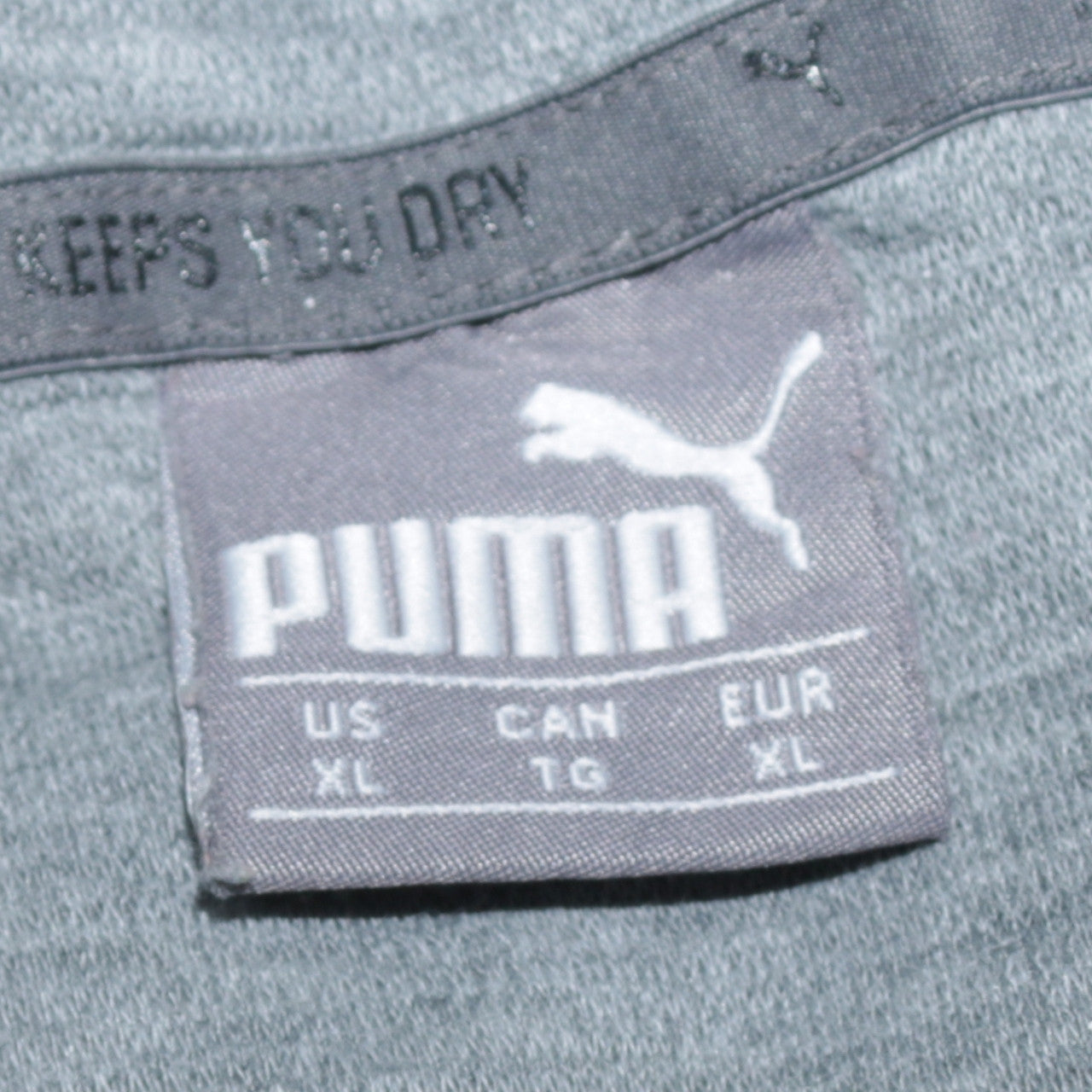 Puma Men's Grey XL Pullover Hoodie with Zip Pocket