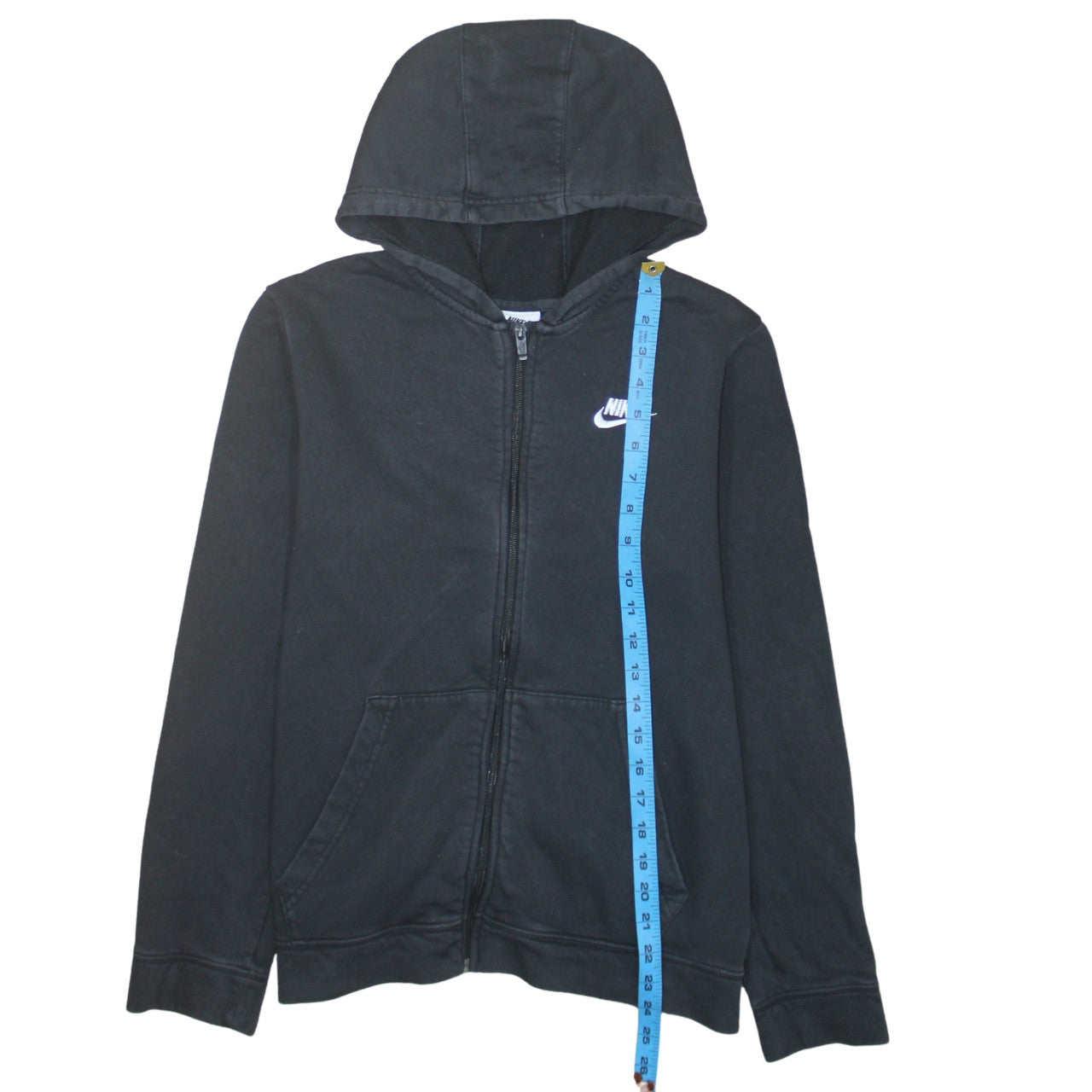 Nike Boys Black Full Zip Fleece Hoodie XL 158-170cm Sports Casual
