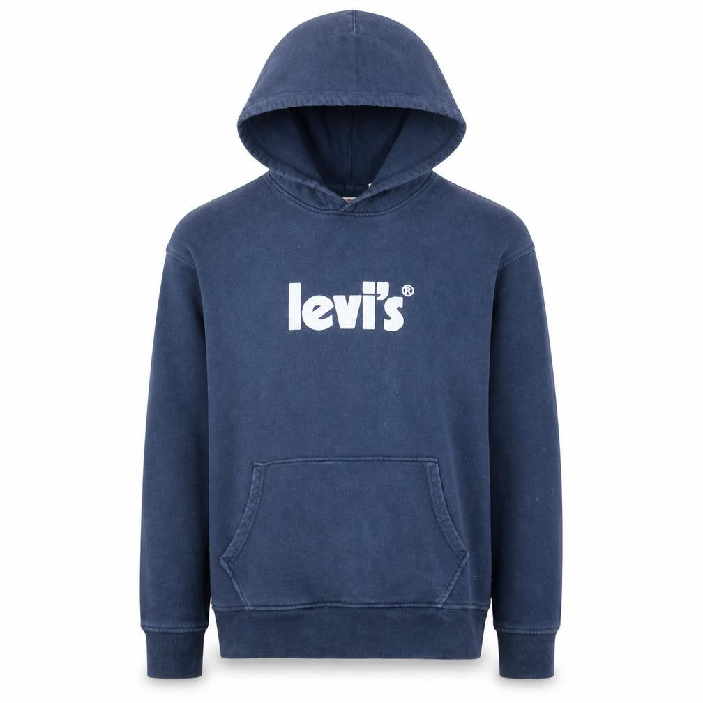 Levi's Men's Blue Relaxed Fit Pullover Logo Hoodie Medium
