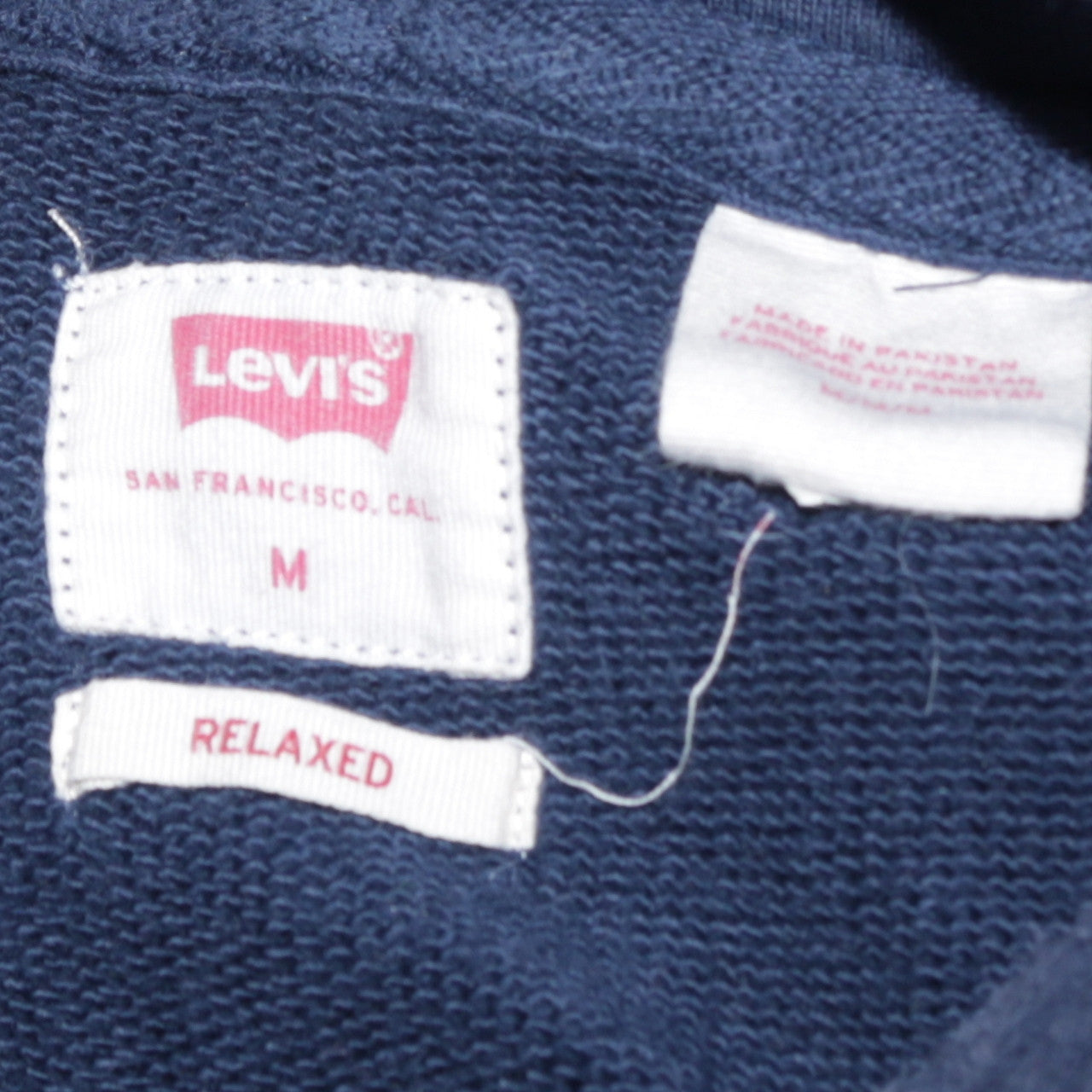 Levi's Men's Blue Relaxed Fit Pullover Logo Hoodie Medium