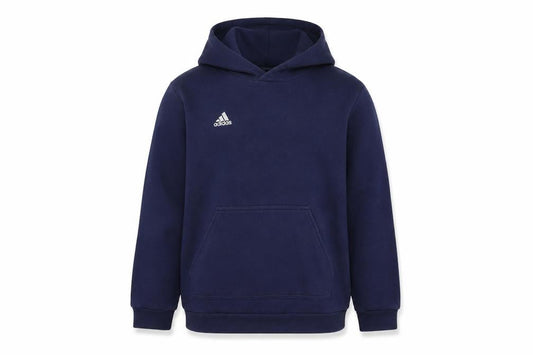 Adidas Boys Navy Blue Pullover Hoodie Size 13-14 Years Cotton Blend