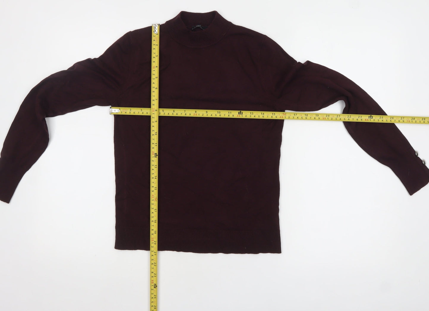Nobody's Child Women's Purple Mock Neck Long Sleeve Jumper Size 8