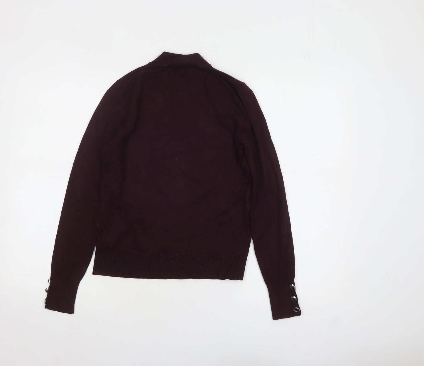 Nobody's Child Women's Purple Mock Neck Long Sleeve Jumper Size 8