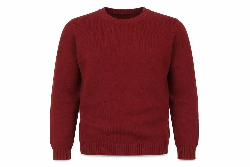 Marks & Spencer Men's Red Wool Blend Crew Neck Pullover Jumper S