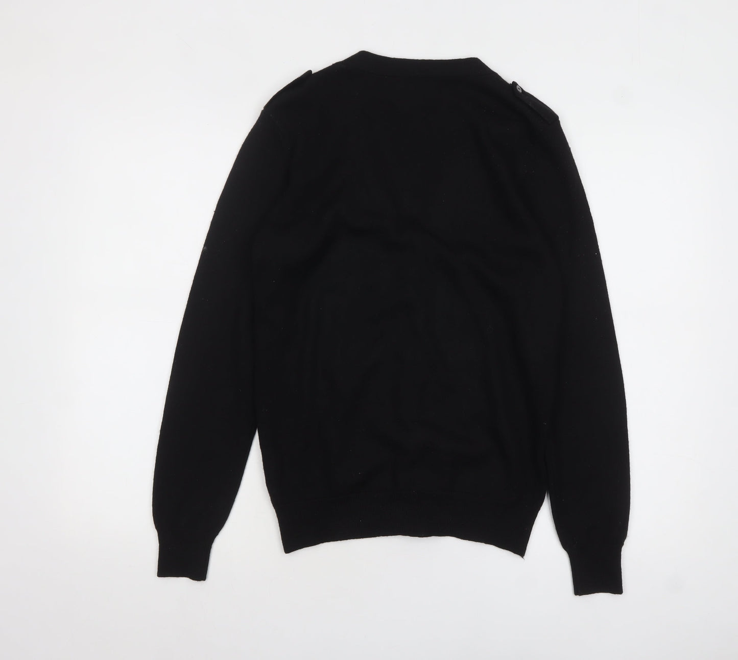 River Island Men's Black Wool Blend V-Neck Cardigan Size S