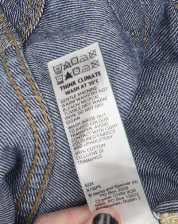 Marks and Spencer Men's Blue Straight Fit Denim Jeans 42W 31L Regular