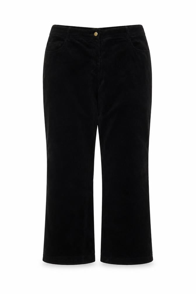Next Women’s Black Corduroy Straight Chino Trousers Size 18