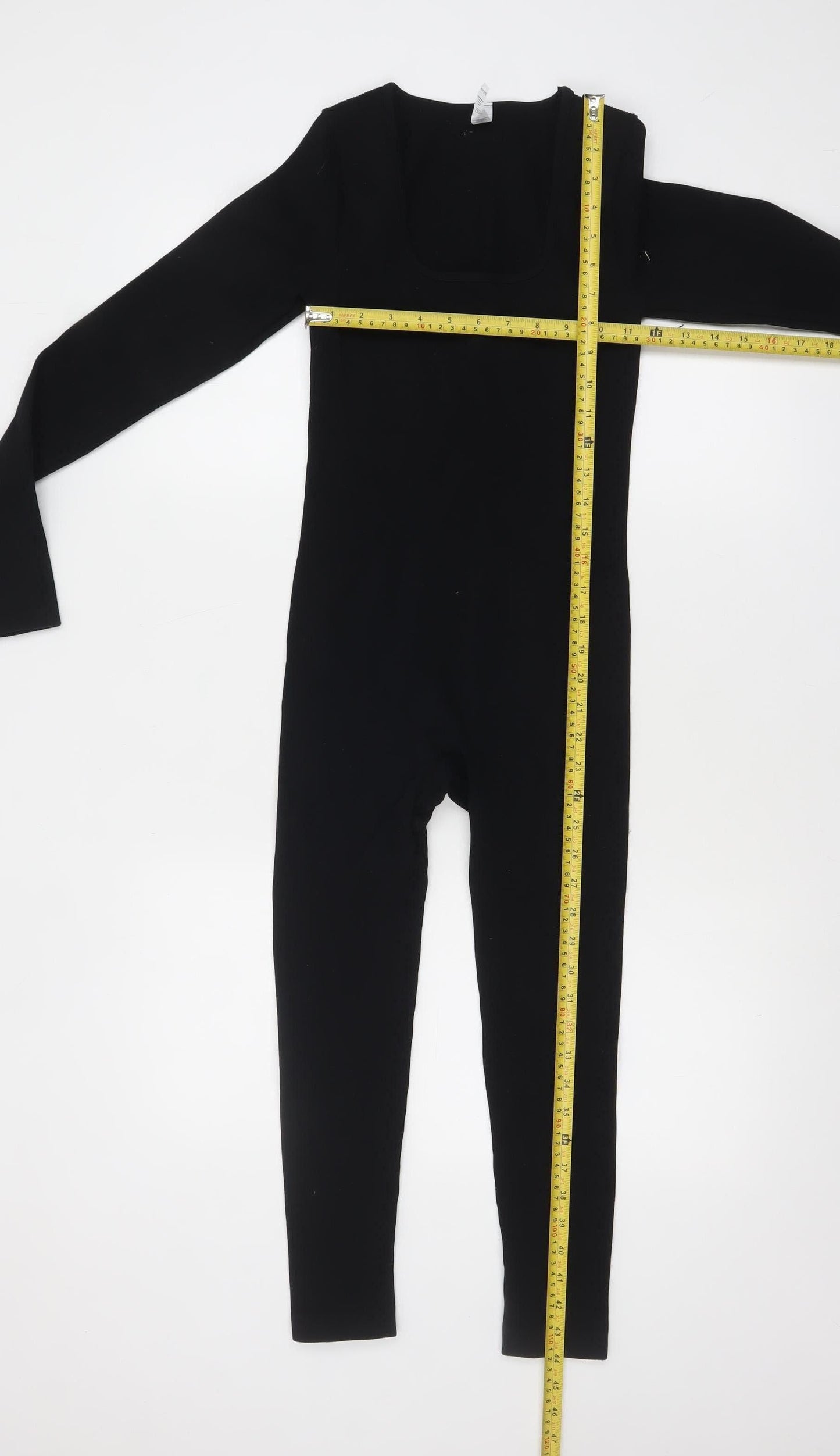MOOSLOVER Women’s Black Long Sleeve Slim Fit Catsuit Size S