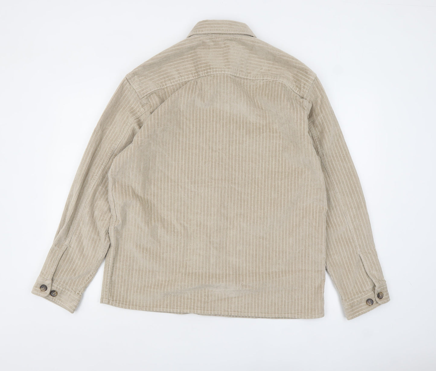 SELECTED HOMME Men’s Beige Corduroy Button Jacket Size S 38in Regular Fit