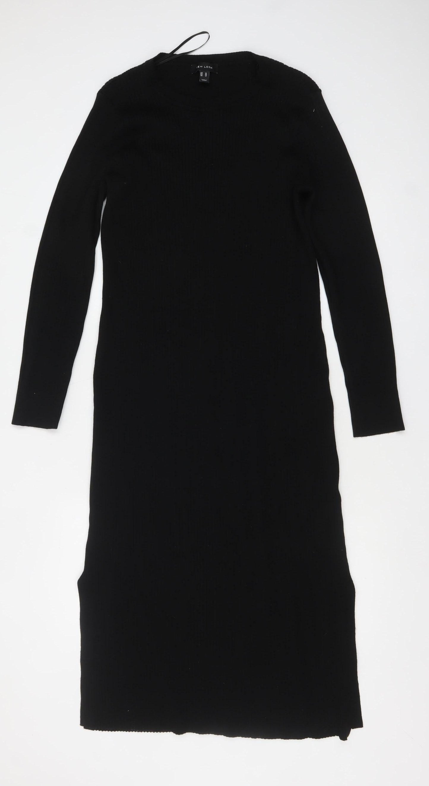 New Look Women’s Black Knit Bodycon Midi Dress Size 18
