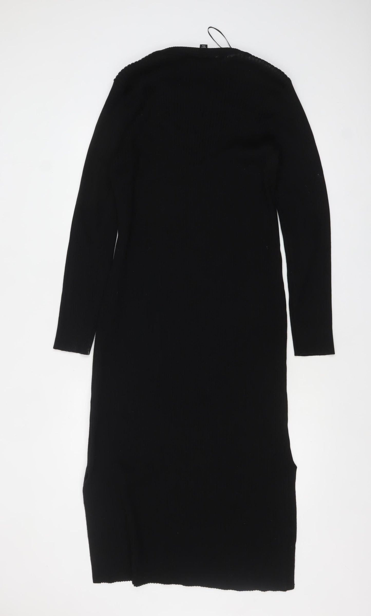 New Look Women’s Black Knit Bodycon Midi Dress Size 18
