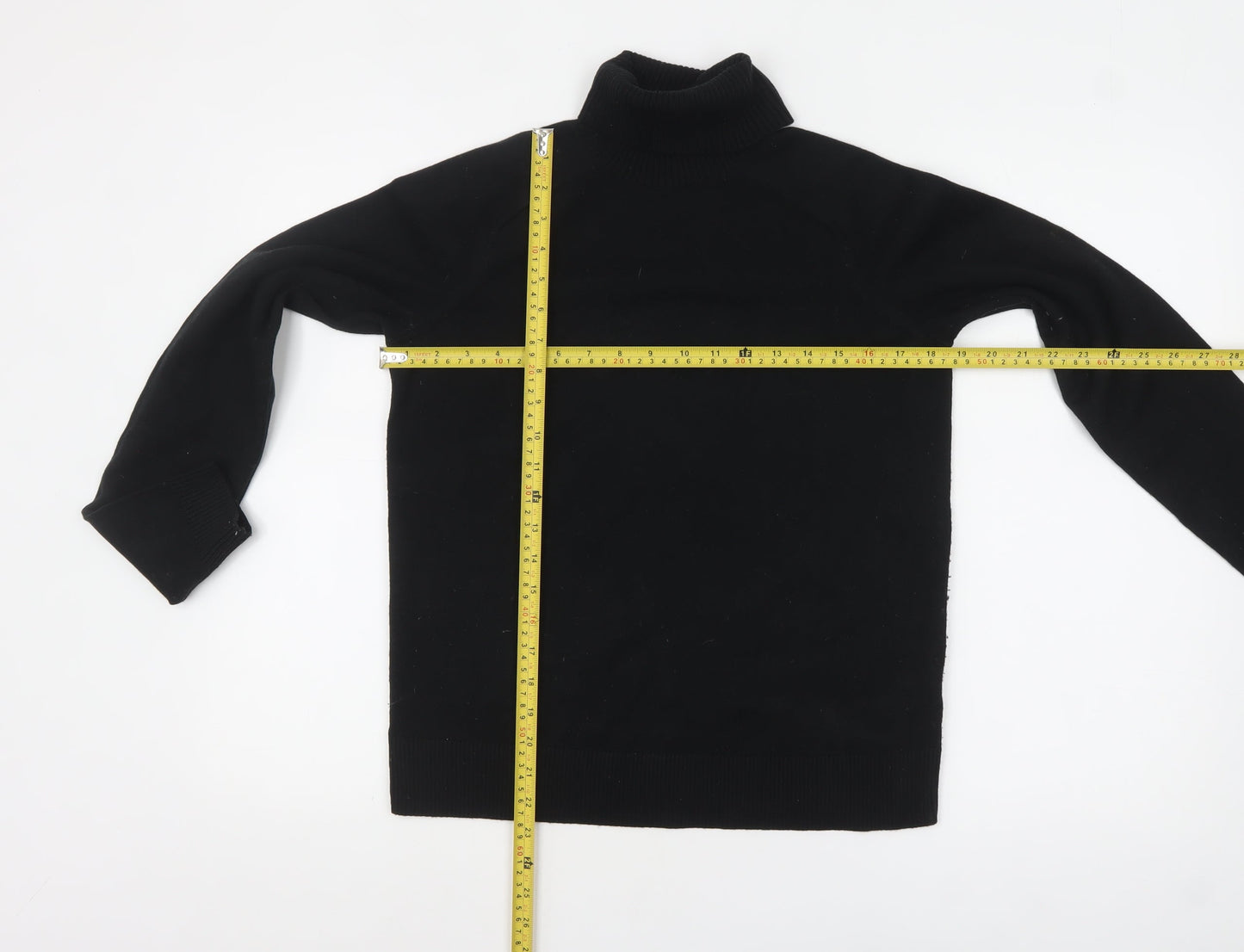 Marks and Spencer Women's Black Roll Neck Jumper Size S