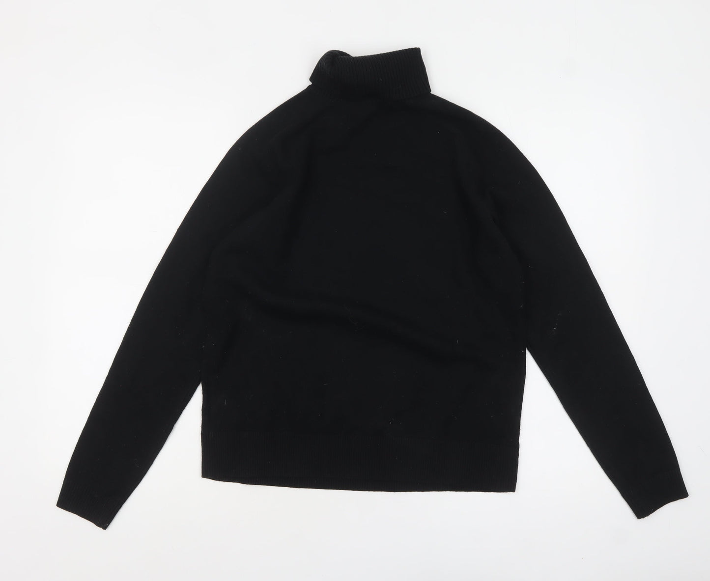 Marks and Spencer Women's Black Roll Neck Jumper Size S