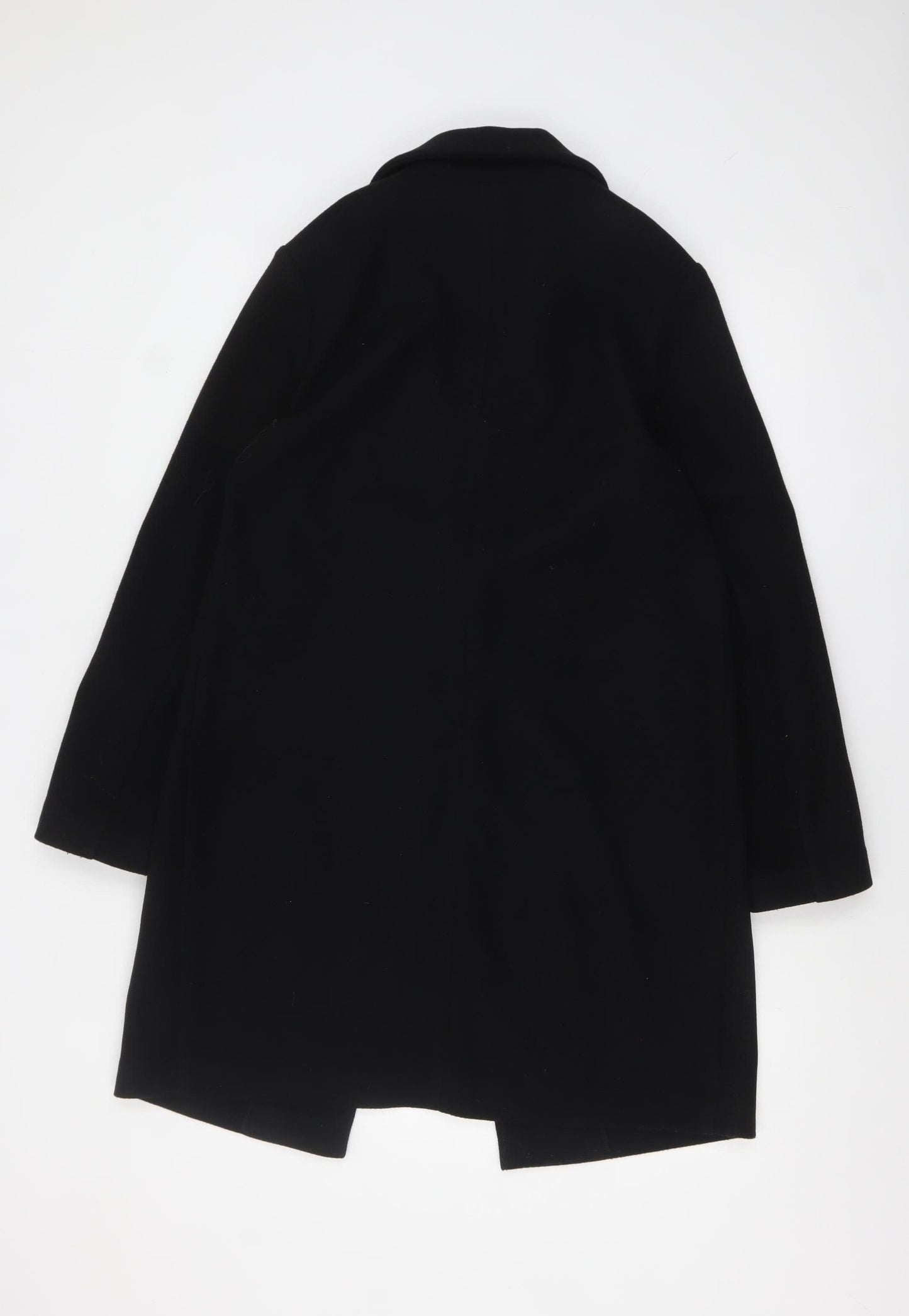 Marks and Spencer Women's Black Long Overcoat Size 10 Classic Style