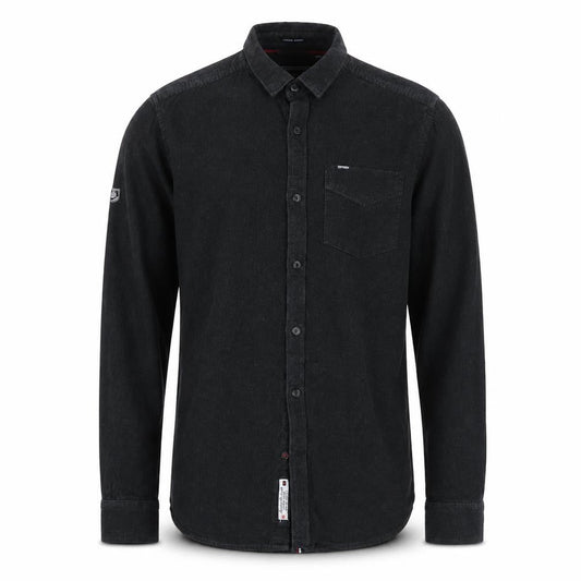 Superdry Men’s Black Flannel Button-Up Long Sleeve Casual Shirt Medium