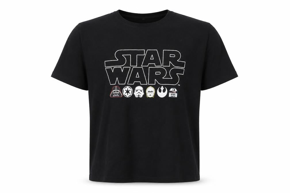 Star Wars Men's Black Cotton Graphic T-Shirt L