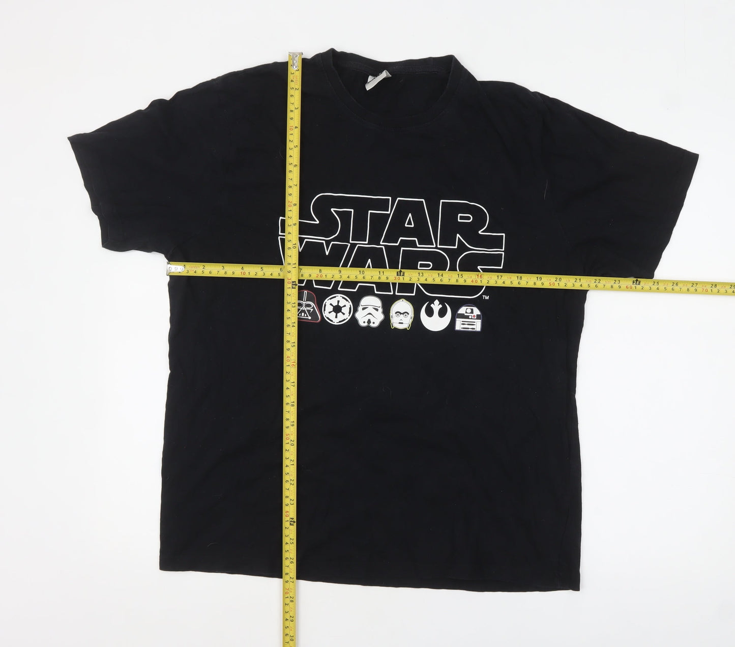 Star Wars Men's Black Cotton Graphic T-Shirt L